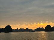 ハロン湾の夕日