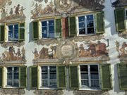 オーバーアマガウの壁画はバスからの閲覧でした。