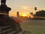 10月　アンコールワットの夕陽