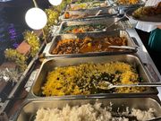 船上ブッフェ。