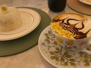 カプチーノと季節のケーキ