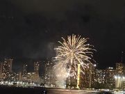 週末のヒルトンの花火