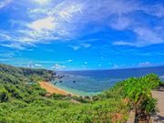 鍾乳洞ツアーの海の景色