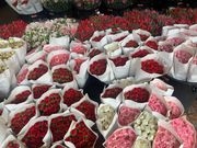 活気あるフラワーマーケット