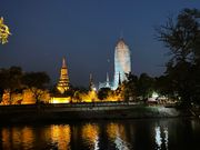 アユタヤディナーのライトアップ