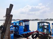 メコン川中洲までの移動