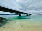 曇っていてもエメラルドグリーンな古宇利島