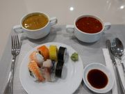 昼食のビュッフェ