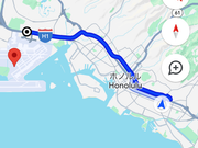 GoogleMAPによる空港までの経路