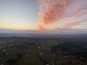 日の出直後の気球からの景色