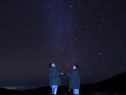 一眼レフで撮ってもらった星空