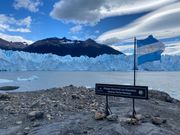 ボート下船後の土地からの氷河