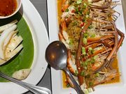 手長海老の蒸し料理