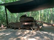 アメリカ軍の戦車前はフォトスポットです