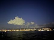 ディナーのあとは夜景を観に甲板へ