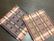 花織で作ったコースター