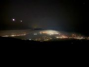 輝く木星とお月様