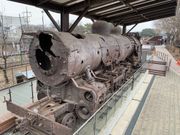 破壊された機関車