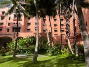 明け方の雨で芝生が濡れていたけど、なんとか芝生でのヨガができました！