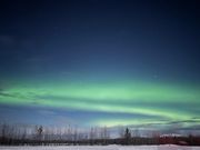 光が一番強く見えたときのオーロラ