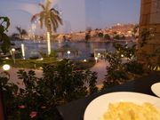 アスワンのホテルのレストラン。景色が素敵でした。