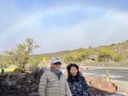 ずーっと虹が見えてました