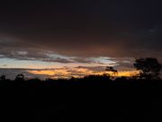 キャンプサイトからの夕焼け