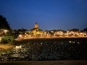 遺跡のライトアップ