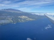 飛行機からハワイ島撮影