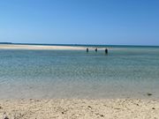 幸運にもコンドイビーチには幻の浜が出ていました。腿まで浸かって渡っている人もいましたよ。