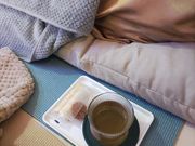 お茶とお菓子のサービス嬉しい