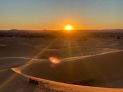 サハラ砂漠のサンセット