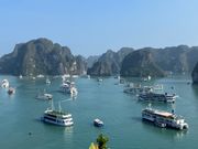 ハロン湾に到着するなり、青空が出てきました！