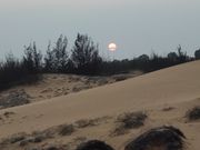 赤の砂丘の夕日