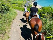 海沿いです。少し下り坂もあります。