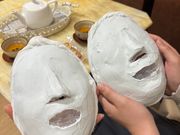 石膏パックの記念撮影♪