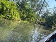 水上マーケットまでの船