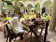 バジャドリドで中庭の素敵なレストラン