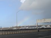 車で空港まで移動中の景色　快適です。