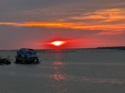 トンレサップ湖の夕陽