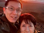 マウナケア朝日と共に