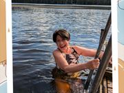 サウナのあと湖へ