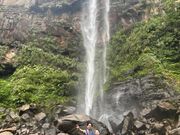 滝壺での一枚📷