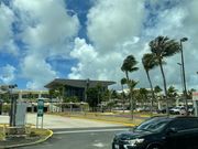 送迎バスから見た空港