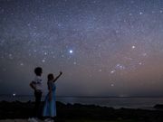 水平線に沈むオリオン座