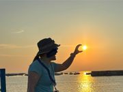 夕陽掴みまーす笑