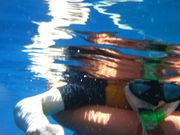 シュノーケリング中の補助の状況