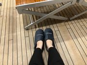 船上はスリッパで過ごすので快適