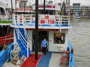 乗船した観光船