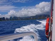 ボートで約3分ほど沖に出てスタートです。